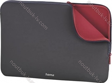 Hama 13.3" notebook-sleeve Neoprene, grey/red