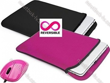 Targus Bundle notebook sleeve 16" pink + mouse blue