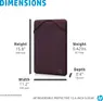 HP 15.6" turn-sleeve Mauve, black/dark red