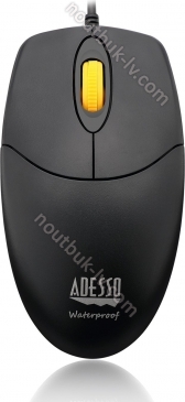 Adesso iMouse W3 Antimicrobial Waterproof Mouse with magnetic Scroll Wheel black, USB