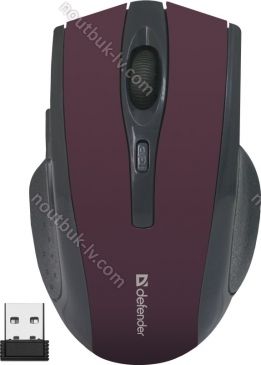 Defender Accura MM-665 wireless Optical Mouse burgundy, USB