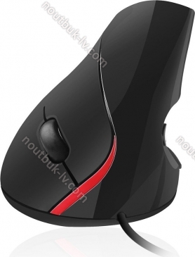 Ewent Verical Ergonomic Mouse black/red, USB