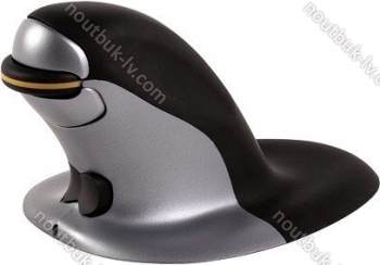 Fellowes Penguin ambidextrous vertical mouse, wireless, size M, black/silver, USB