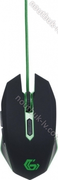 Gembird Gaming Mouse 001 black/green, USB