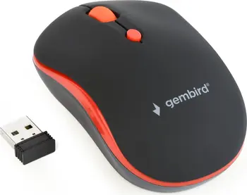 Gembird wireless Optical Mouse 4B-03 black/red, USB