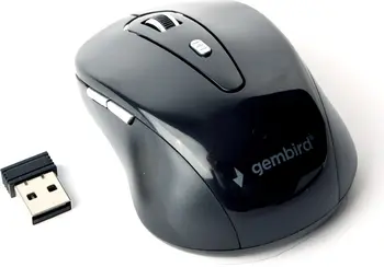 Gembird wireless Optical Mouse 6B-01 black, USB