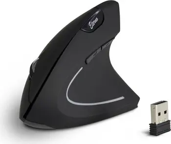 Inter-Tech Eterno KM-206R wireless ergonomic vertical-mouse for Rechshänder black, USB