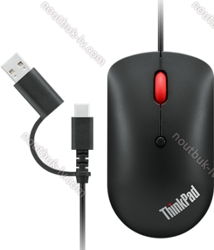 Lenovo ThinkPad USB-C wired Compact Mouse Raven Black, USB