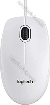 Logitech B100 Optical Mouse white, USB