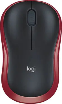 Logitech M185 wireless Mouse black/red, USB