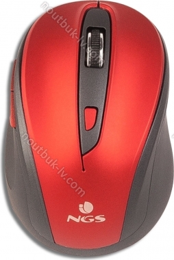 NGS Evo Mute wireless Mouse red, USB 