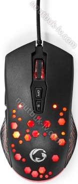 Nedis wired Gaming Mouse with 12 lighting modes, black, USB