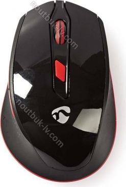 Nedis wireless Mouse with Nano dongle, black/red, USB