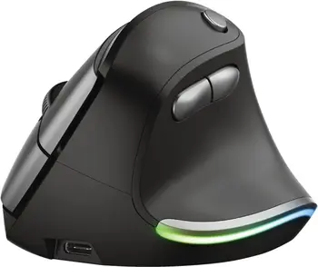 Trust Bayo wireless rechargeable Ergonomic Mouse, black/grey, USB