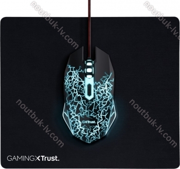 Trust Gaming GXT Gaming Mouse and mousepad black, USB 