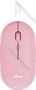 Trust puck wireless Mouse pink, USB/Bluetooth