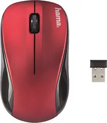 Hama AM-8100 wireless Optical Mouse red, USB