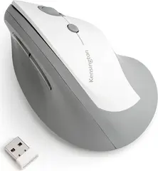 Kensington Pro Fit Ergo vertical wireless Mouse, white/grey, USB