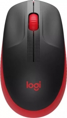 Logitech M190 Full-Size wireless Mouse red, USB