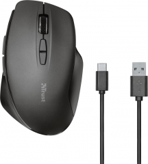 Trust Themo rechargeable wireless Mouse black, USB