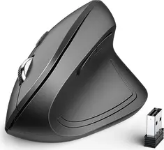 iClever WM-101 Ergonomic wireless vertical Mouse black, USB