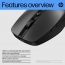 HP 710 rechargeable Silent Mouse black, USB/Bluetooth