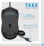 HP wired Mouse 100 black, USB