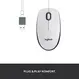 Logitech M100 Refresh 2022 Optical Mouse white, USB