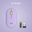 Logitech M350 Pebble wireless Mouse Lavender Lemonade, USB/Bluetooth