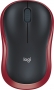 Logitech M185 wireless Mouse black/red, USB