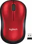 Logitech M185 wireless Mouse red/black, USB