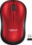 Logitech M185 wireless Mouse red/black, USB (910-002237 / 910-003635)