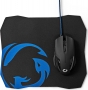 Nedis Gaming Mouse and mousepad set, black, USB (GMMP110BK)