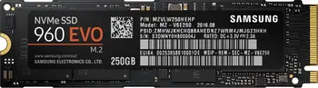 Samsung SSD 960 EVO 250GB, M.2 2280 / M-Key / PCIe 3.0 x4