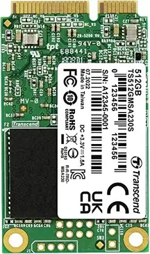 Transcend MSA230S 512GB, MO-300 / mSATA 6Gb/s