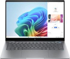 HP OmniBook X AI 14-fe0660ng, Meteor Silver, Snapdragon X Elite - X1E-78-100, 16GB RAM, 1TB SSD