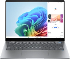 HP OmniBook X AI 14-fe0060ng, Meteor Silver, Snapdragon X Elite - X1E-78-100, 16GB RAM, 1TB SSD