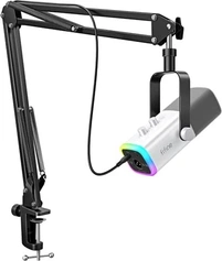 Fifine AmpliGame AM8T white incl. microphone arm black