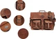 Cuero 16" Vintage leather messenger bag Dark Brown, brown