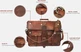 Cuero 16" Vintage leather messenger bag Dark Brown, brown