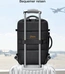 Inateck 40L 17" Laptop-Reiserucksack, black