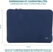 Mobilis Skin 12.5-14" sleeve notebook cover, navy blue/grey