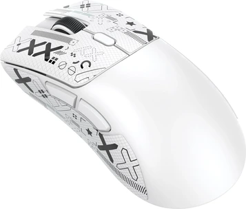 Attack Shark R1 wireless Gaming Mouse белый, incl. Grip Tape, USB/Bluetooth