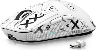 Attack Shark X3 wireless Gaming Mouse белый, incl. Grip Tape, USB/Bluetooth