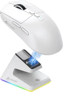 Attack Shark X6 wireless Gaming Mouse white, USB/Bluetooth