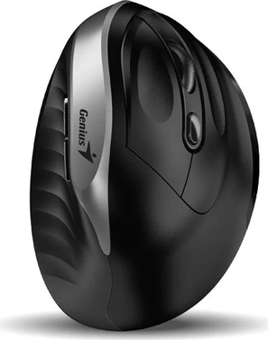 Genius Ergo 8250S wireless vertical Ergonomic Silent Mouse Silver Gray black/silver, USB