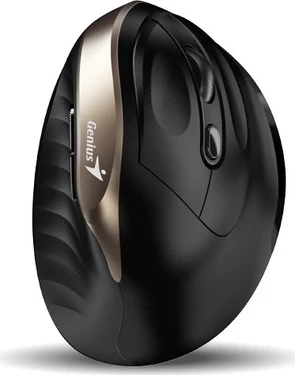 Genius Ergo 8250S wireless vertical Ergonomic Silent Mouse Champagne Gold black/gold, USB