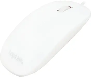 LogiLink Optical flat Mouse white, USB