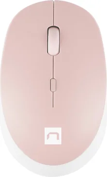 Natec Harrier 2 wireless Mouse white/pink, Bluetooth