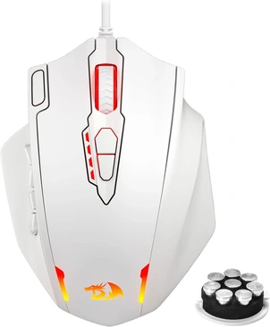 Redragon M908 Impact RGB MMO white, USB